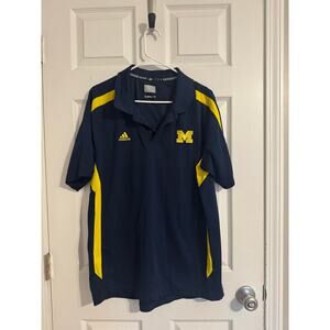 Adidas University of Michigan Dri-Fit Athletic Polo Block M Sz: Large